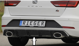 Rieger diffuser | Leon FR (5F) 2017-2020 (vanaf Facelift) - 5-drs. (ST/Combi) | stuk glanzend abs deo | Rieger Tuning