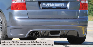 Rieger achteraanzetstuk | Touran (1T): 03.03-10.06 (tot Facelift) - Van | stuk carbonlook abs | Rieger Tuning