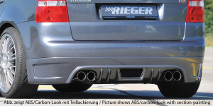 Rieger achteraanzetstuk | Touran (1T): 03.03-10.06 (tot Facelift) - Van | stuk ongespoten abs | Rieger Tuning