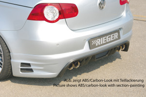 Rieger achteraanzetstuk | Eos (1F): 04.06.-11.10 (tot Facelift) - Cabrio | stuk carbonlook abs | Rieger Tuning