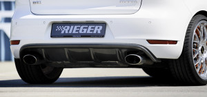 Rieger diffuser | Golf 6 GTI - 3-drs., 5-drs., Cabrio    Golf 6 GTD - 3-drs., 5-drs. | stuk carbonlook abs | Rieger Tuning