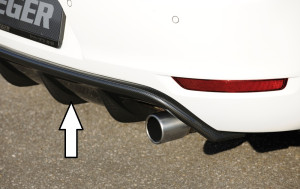 Rieger diffuser | Golf 6 GTI - 3-drs., 5-drs., Cabrio | stuk carbonlook abs | Rieger Tuning