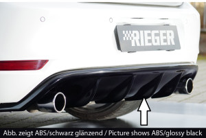 Rieger diffuser | Golf 6 GTI - 3-drs., 5-drs., Cabrio | stuk ongespoten abs | Rieger Tuning