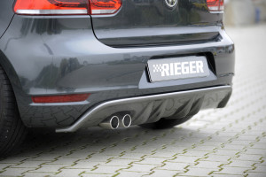 Rieger diffuser met 2 dubbele finnen | Golf 6 Cabrio | Golf 6 GTD - 3-drs., 5-drs. | stuk carbonlook abs | Rieger Tuning