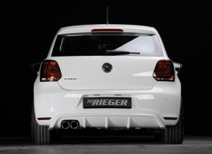 Rieger diffuser | Polo 6 GTI (6R): 05.10-01.14 (tot Facelift) - 3-drs., 5-drs. | stuk ongespoten abs | Rieger Tuning