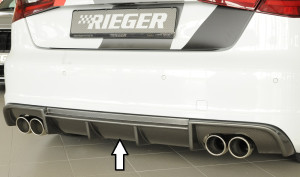 Rieger diffuser | A3 (8V): 07.12-08.16 (tot Facelift) - 3-drs. (Hatchback 8V1), 5-drs. (Sportback 8VA)A3 S3 (8V): 05.13-08.16 (tot Facelift) - 3-drs. (Hatchback 8V1), 5-drs. (Sportback 8VA) | carbon-look | ddr | Rieger Tuning