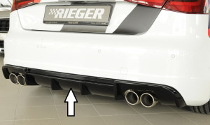 Rieger diffuser | A3 (8V): 07.12-08.16 (tot Facelift) - 3-drs. (Hatchback 8V1), 5-drs. (Sportback 8VA)A3 S3 (8V): 05.13-08.16 (tot Facelift) - 3-drs. (Hatchback 8V1), 5-drs. (Sportback 8VA) | glanzend | ddr | Rieger Tuning