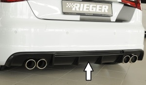 Rieger diffuser | A3 (8V): 07.12-08.16 (tot Facelift) - 3-drs. (Hatchback 8V1), 5-drs. (Sportback 8VA)A3 S3 (8V): 05.13-08.16 (tot Facelift) - 3-drs. (Hatchback 8V1), 5-drs. (Sportback 8VA) | ongespoten | ddr | Rieger Tuning
