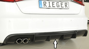 Rieger diffuser | A3 (8V): 07.12-08.16 (tot Facelift) - 3-drs. (Hatchback 8V1), 5-drs. (Sportback 8VA) | ongespoten | dl | Rieger Tuning