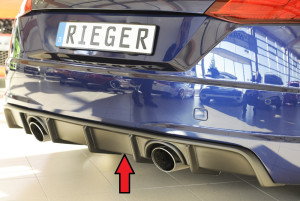 Rieger diffuser | geschikt voor Audi TT (8J-FV/8S) S-Line 2014-2018 / Audi TT (8J-FV/8S) 2018- | stuk ongespoten abs | Rieger Tuning