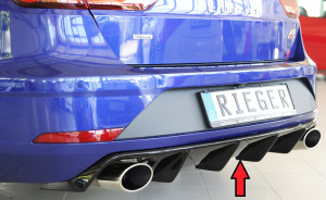 Rieger diffuser | Leon geschikt voor Cupra (5F) 2017-2020 (vanaf Facelift) - 5-drs. (ST/Combi) | stuk glanzend abs | Rieger Tuning