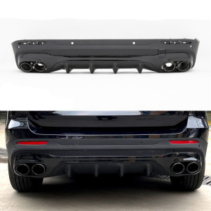 Diffuser | geschikt voor Mercedes-Benz | GLB-klasse 20- 5d hat. X247 | GLB 45S-Look | Aerodynamic Night pakket | 01