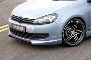 Rieger spoilerlip | geschikt voor VW Golf 6 VI 2008-2012 | zonder air vents | ABS