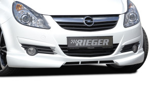 Rieger frontspoiler | Corsa D: 07.06-12.10 (tot Facelift) - 3-drs., 5-drs. | stuk ongespoten abs | Rieger Tuning