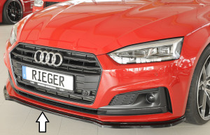 Spoilerzwaard | A5 Cabriolet 17- 2d cab. / A5 Coupé 16- 2d cou.  / A5 Sportback 17- 5d hat. | S / S-Line | abs | Rieger Tuning | glanzend zwart