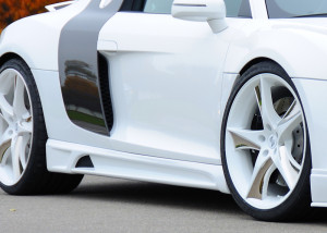 Rieger side skirt | R8 (42): 04.07- - Coupe, Spyder | l stuk ongespoten abs | Rieger Tuning