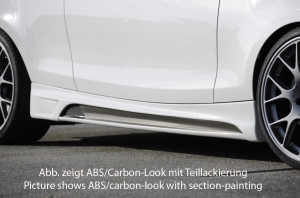 Rieger side skirt | 1er E82, E88 (182 / 1C): 10.07- - Coupé, Cabrio    1er E81 (187/1K2/1K4): 09.04-08.11 - 2-drs., Lim. | r stuk carbonlook abs | Rieger Tuning