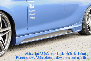 Rieger side skirt | 1er F20 (1K4): 09.11-03.2015 (tot Facelift), 05.2015- (vanaf Facelift) - Lim. / 4-drs. | r stuk carbonlook abs | Rieger Tuning