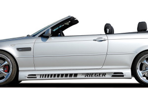 Rieger side skirt (185mm) | 3er E46: 02.98-12.01 (tot Facelift), 02.02- (vanaf Facelift) - Cabrio, Compact, Coupé, Lim. 3er E46 M3: 06.00- - Coupé, Cabrio | l stuk ongespoten abs | Rieger Tuning