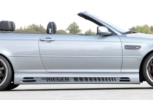 Rieger side skirt (185mm) | 3er E46: 02.98-12.01 (tot Facelift), 02.02- (vanaf Facelift) - Cabrio, Compact, Coupé, Lim. 3er E46 M3: 06.00- - Coupé, Cabrio | r stuk ongespoten abs | Rieger Tuning