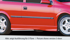 Rieger side skirt | Astra G - 5-drs., Sedan, Stationwagon | r stuk ongespoten abs | Rieger Tuning