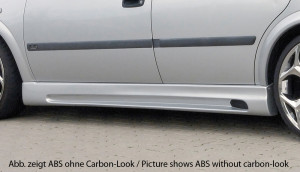 Rieger side skirt | Astra G - 5-drs., Sedan, Hatchback, Stationwagon, Hatchback | l stuk carbonlook abs | Rieger Tuning