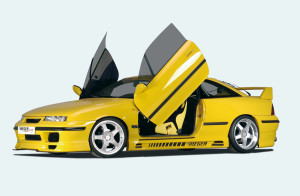 Rieger side skirt | Calibra (A): 03.90- - 3-drs. | l stuk ongespoten abs | Rieger Tuning