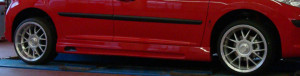 Rieger side skirt | 207: 03.07-, 04.06- - Sedan, 5-drs., 3-drs., Cabrio | l stuk ongespoten abs | Rieger Tuning