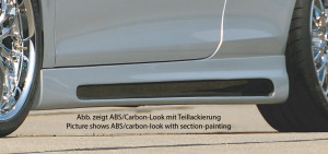 Rieger side skirt | Eos (1F): 04.06.-11.10 (tot Facelift), 12.10- (vanaf Facelift) | r stuk carbonlook abs | Rieger Tuning
