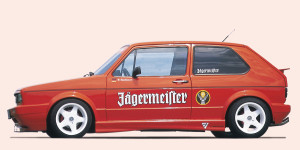 Rieger side skirt zonder spatbord uitsparing | Golf 1 - Cabrio | l stuk ongespoten abs | Rieger Tuning