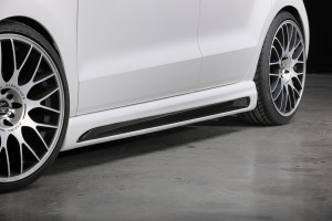 Rieger side skirt | Polo 6 (6R): 04.09-01.14 (tot Facelift), 02.14- (vanaf Facelift) - 3-drs., 5-drs.    Polo 6 GTI (6R): 05.10-01.14 (tot Facelift), 02.14- (vanaf Facelift) - 3-drs., 5-drs. | r stuk carbonlook abs | Rieger Tuning