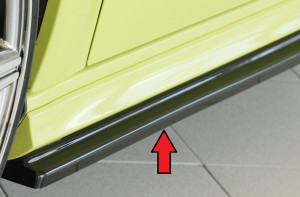 Side skirt aanzetstuk | Audi | A3 S-Line / S3 2013-2020 5d Sportback | stuk | links | glanzend | Rieger Tuning