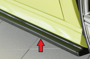 Side skirt aanzetstuk | Audi | A3 S-Line / S3 2013-2020 5d Sportback | stuk | rechts | glanzend | Rieger Tuning