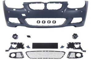 Voorbumper | M Tech Style | BMW 3 serie cabriolet en coupe E92 93 | 2006-2010 | ABS Kunststof | PDC Voorbereiding
