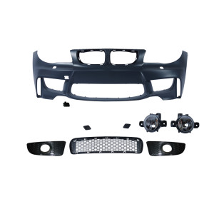 Voorbumper | 1M Style | BMW 1 serie E81 E82 E87 E88 | ABS Kunststof | Met mistlampen | Koplampsproeiers