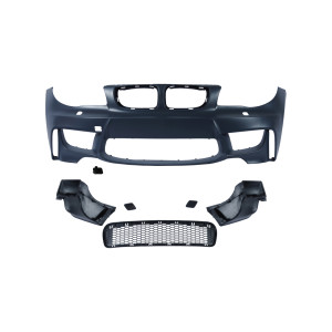 Voorbumper | 1M Style | BMW 1 serie E81 E82 E87 E88 | ABS Kunststof | Met air ducts | Koplampsproeiers