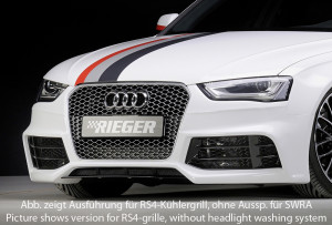 Rieger voorbumper | A4 (B8/B81): 01.12- (vanaf Facelift) - Lim., Avant    A4 S4 (B8/B81): 01.12- (vanaf Facelift) - Lim., Avant | stuk ongespoten abs | Rieger Tuning