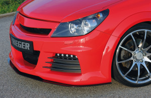Rieger voorbumper | Astra H GTC: 03.05- - Hatchback, 3-drs.    Astra H Twin-Top: 09.05- - Cabrio    Astra H: 03.04- - 3-drs., 5-drs., Stationwagon | stuk ongespoten abs | Rieger Tuning