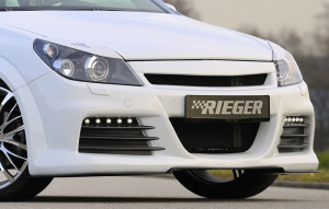 Rieger voorbumper | Astra H GTC: 03.05- - Hatchback, 3-drs.    Astra H Twin-Top: 09.05- - Cabrio    Astra H: 03.04- - Stationwagon, 5-drs., 3-drs. | stuk ongespoten abs | Rieger Tuning