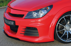 Rieger voorbumper | Astra H GTC: 03.05- - Hatchback, 3-drs.    Astra H Twin-Top: 09.05- - Cabrio    Astra H: 03.04- - 3-drs., 5-drs., Stationwagon | stuk ongespoten abs | Rieger Tuning