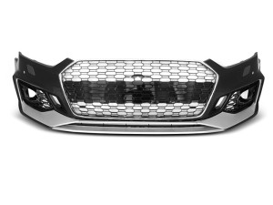 Voorbumper | geschikt voor Audi | A5 Cabriolet 17-20 2d cab. / A5 Coupé 16-20 2d cou. / A5 Sportback 17-20 5d hat. | RS5-style | m PDC | chroom/zwart | 02