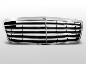 Grille | Avantgarde type | Mercedes E-Klasse W210 1999-2002 | ABS Kunststof | chroom