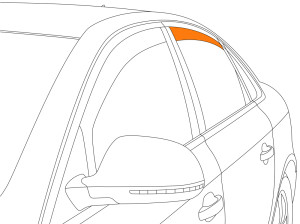Zijwindschermen | geschikt voor Chevrolet Aveo 5 deurs 2008-2010 | Climair | achterportieren | Smokegrey
