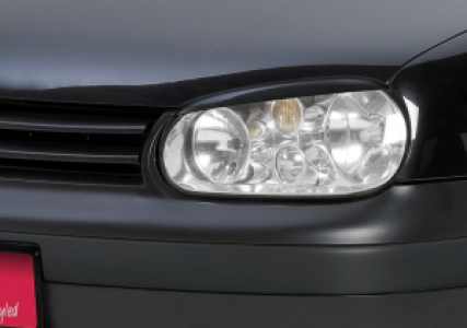 Koplampspoilers | geschikt voor VW  Golf 4  1997-2006 | ABS | Hoogglans Zwart