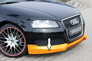 Rieger spoilerlip | geschikt voor Audi A3 8P 2008- 3D/Sportback/Cabrio | ABS