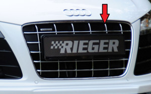 orig. geschikt voor Audi R8 Grill V10 zwart/chroom | R8 (42): 04.07- - Coupe, Spyder | stuk  | Rieger Tuning