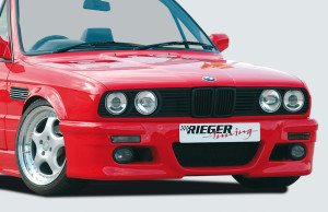 Rieger voorbumper Sport-Look | 3er E30 - Coupé, Cabrio, Lim., Touring | stuk ongespoten abs | Rieger Tuning