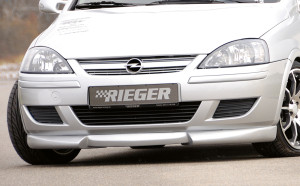 Rieger frontspoiler | Corsa C: 06.03- (vanaf Facelift) - 3-drs., 5-drs. | stuk ongespoten abs | Rieger Tuning