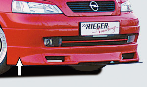 Rieger frontspoiler | Astra G - 3-drs., 5-drs., Sedan, Hatchback, Stationwagon | stuk ongespoten abs | Rieger Tuning