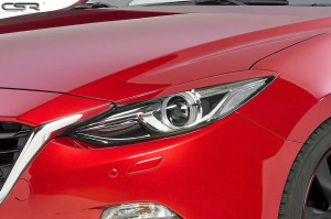 Koplampspoilers | geschikt voor Mazda | 3 13- 5d hat. / 3 Sedan 13- 4d sed. | ABS Kunststof